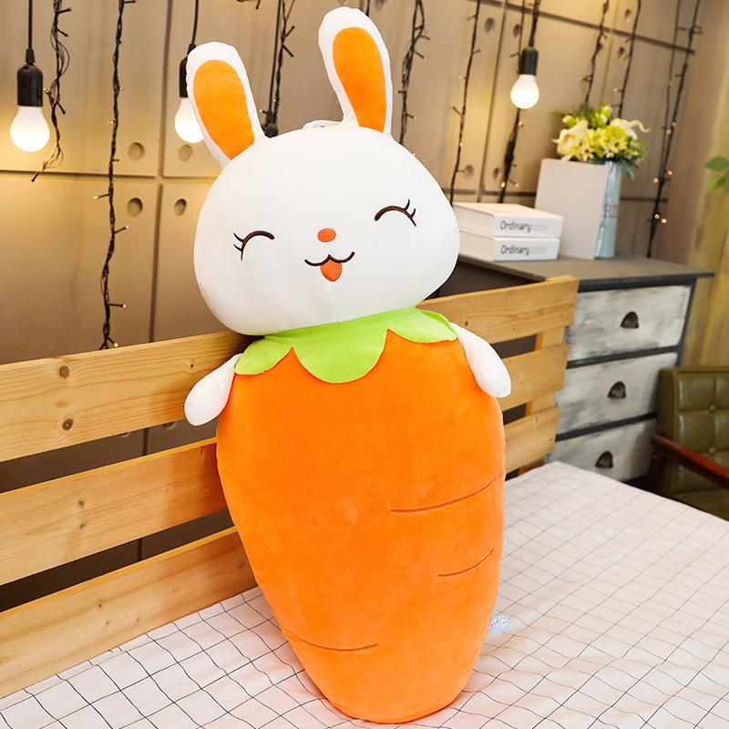 

Carrot Bunny Mouse Throw Pillow Long Pillow Plush Toy Sleeping Pillow Bed Doll Birthday Gift Female 55cm（0.35kg）