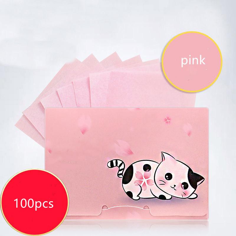 100 pçs camomila rosto absorvente controle de óleo toalhetes de papel remoção de óleo absorvente folha matcha rosto oleoso blotting ferramentas de beleza