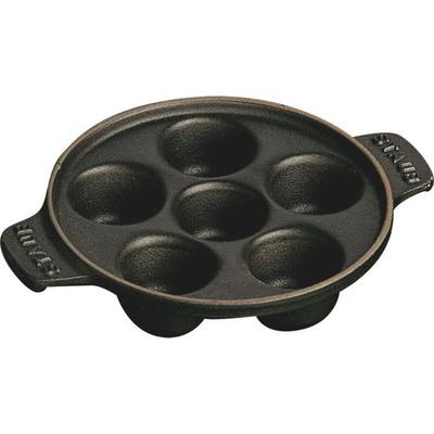 Snail Pan 14 Cm, Round, Matte Black, Cast Iron