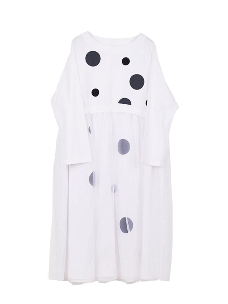 

XITAO сетчатый модный пуловер с длинными рукавами платье WMD2016 One Size белый