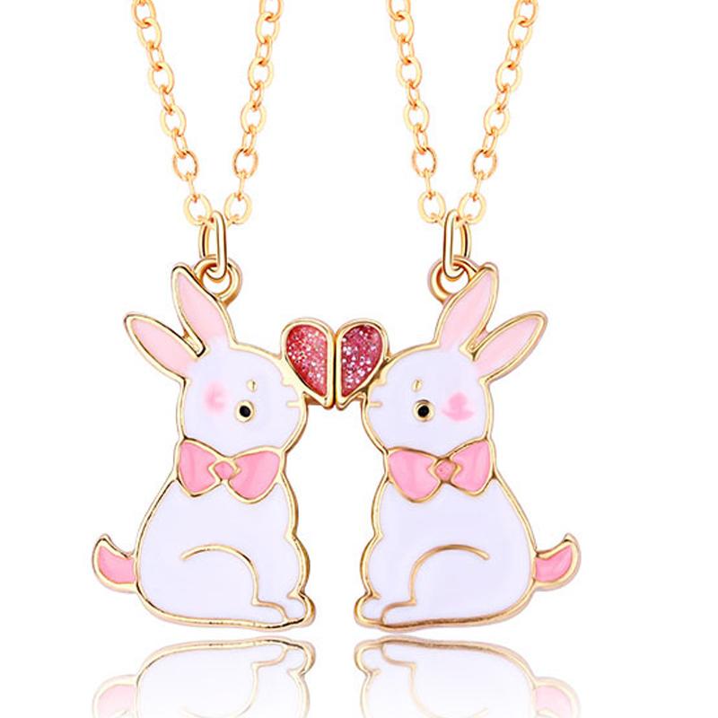 BFF Halsketten - Beste Freundin Halskette, Niedliche BFF Freundschaftsgeschenke für 2, Schmuck für Mädchen - Eine für dich, eine für deine BFF - Ab 3 Jahren