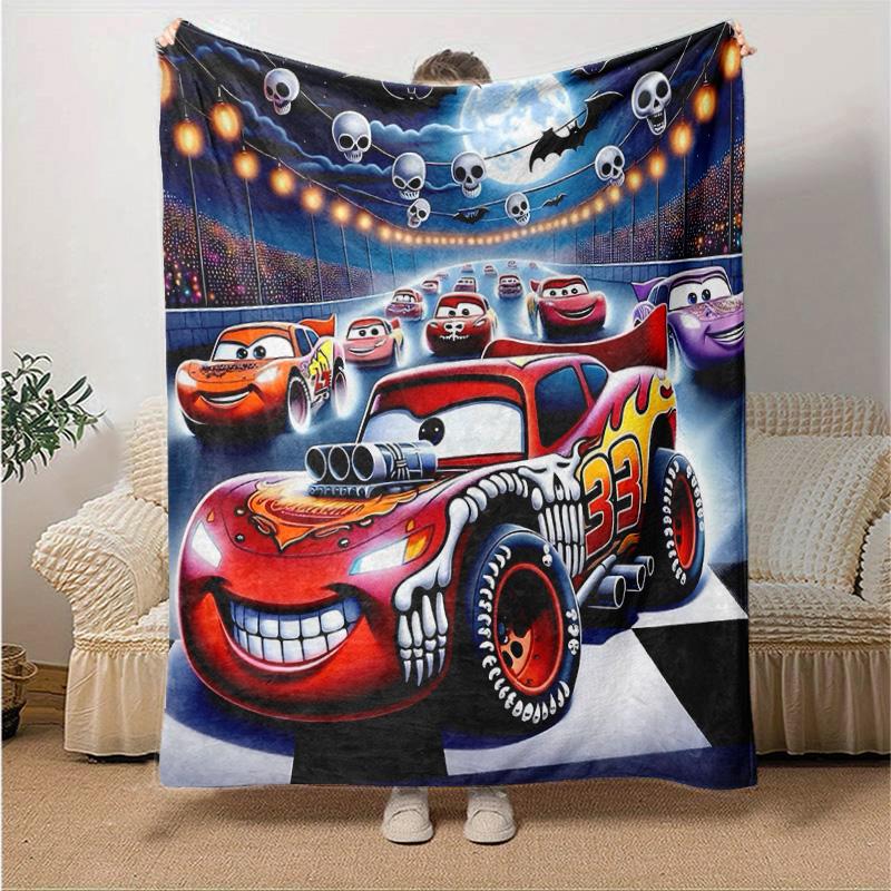1pc Rustic Mcqueen Flannel Blanket Soft Warm Throw Blanket for Bedroom Living Room Bed Travel Camping Picnic Gift. M730064