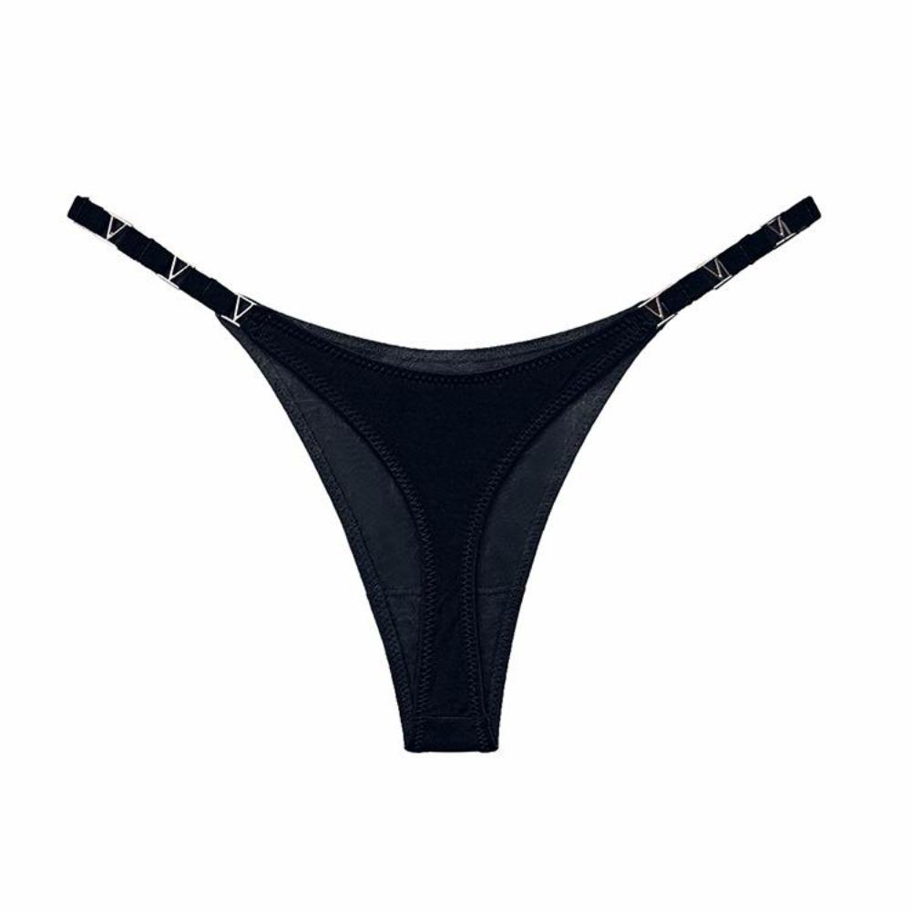 Damskie stringi list miłosny dżetów pas stringi moda Low-Rise Tanga szorty figi Sexy T-back String koronkowa bielizna