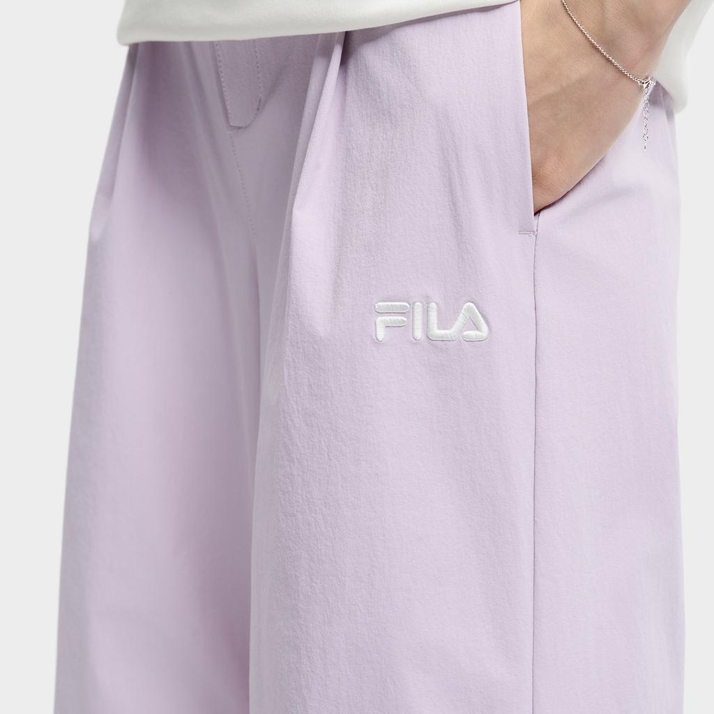 FILA Original Fashion Simple Classic Retro Sports Style Versatile Comfortable Loose Woven Casual Pants Women bottoms Bell-Purple F51W629801FPU