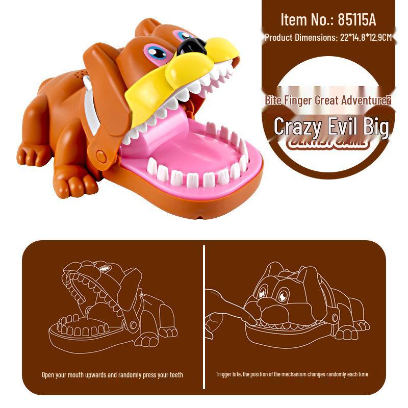 Kids' Prank Toys: Crocodile, Shark, Hippo, Dinosaur, Dog Bite Finger Challenge Game