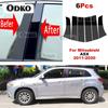 6PCS Car Window Door Column Polished BC Pillar Posts Fit For Mitsubishi ASX 2011- Window Trim Cover BC Column Sticker