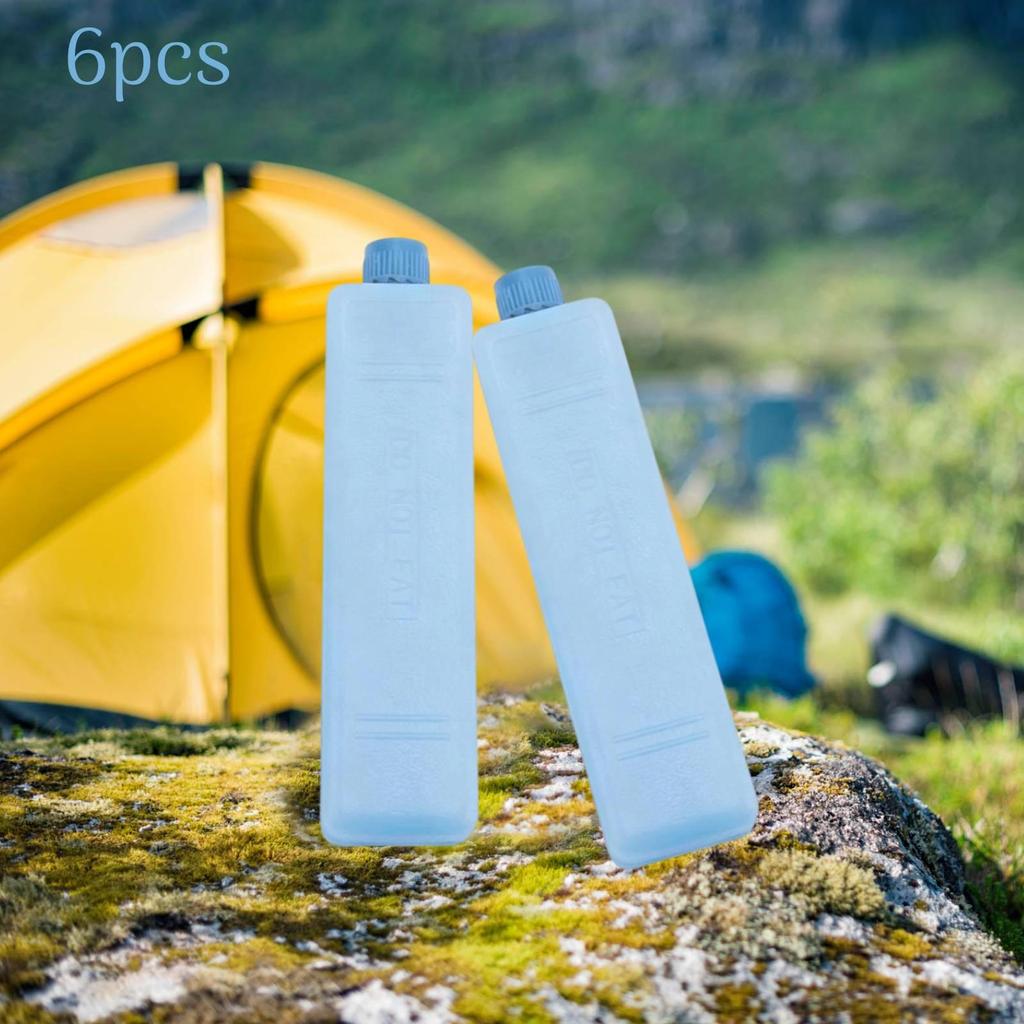 6 Pack Leakproof HDPE Ice Block Inserts, Reusable , Suitable for Camping.