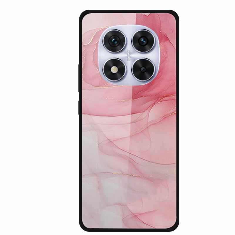 Tempered Glass Case For Xiaomi Redmi Note 14 Pro 5G Back Cover PC Hard Shockproof Cases Beer Marble Texture Cool Fashion Funda