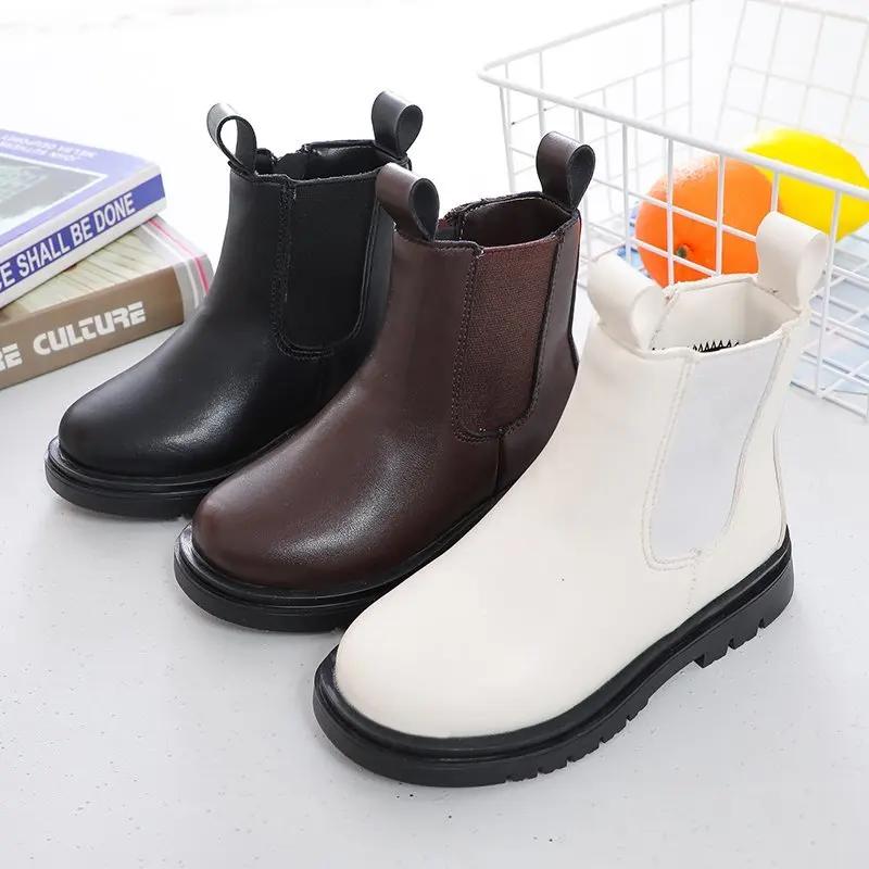Kids Boots Girls Chelsea Boots Classic Children Ankle Boots Street Popular Ins Hot Autumn Winter Rubber Sole