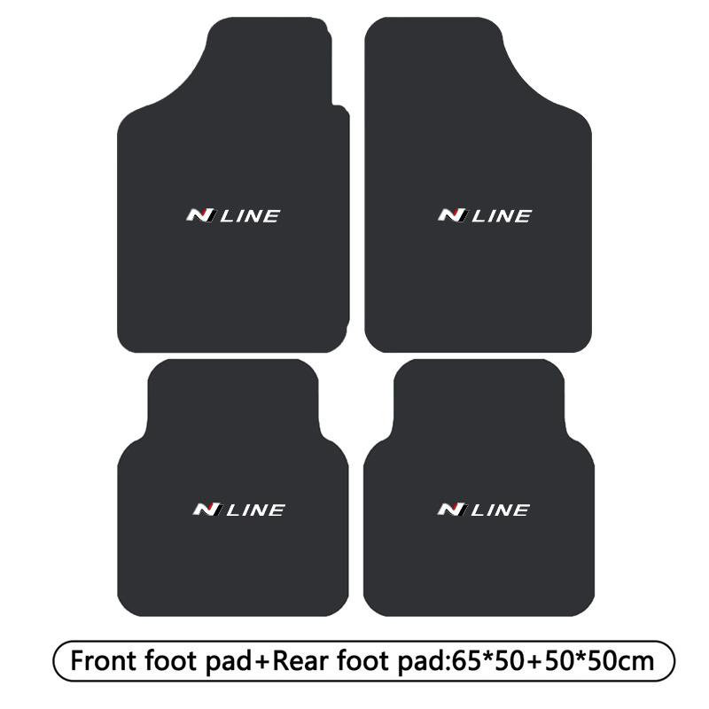 For Hyundai N NLine Tucson Accent Elantra Santa fe Sonata I10 2/4pcs Car Floor Mats Universal Auto Foot Pad Automobile Interior