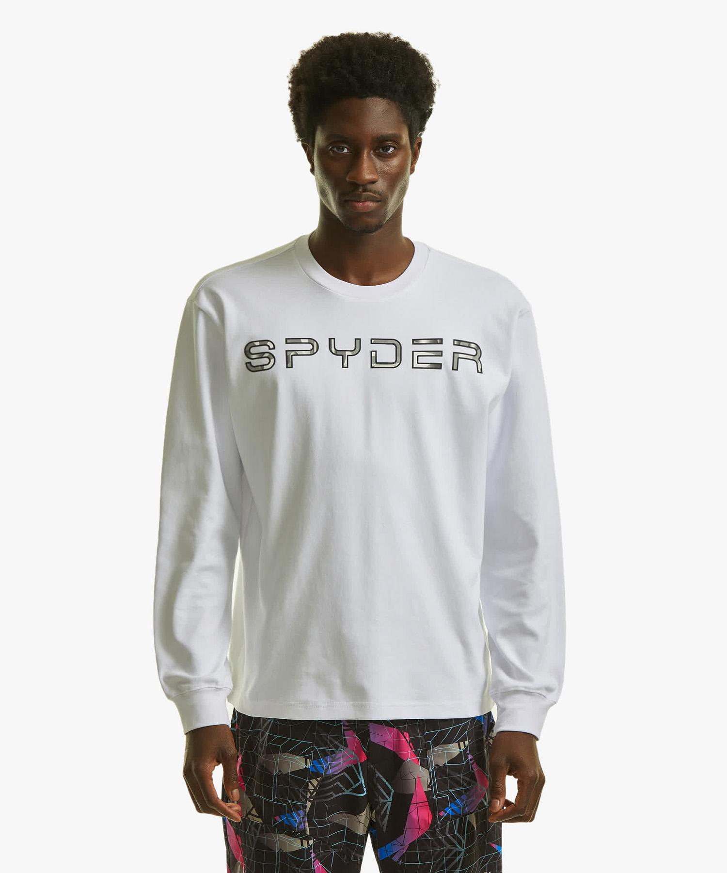 Spyder Unisex Lettering Logo Long Sleeve Sphpcnrl306Uwht White/095