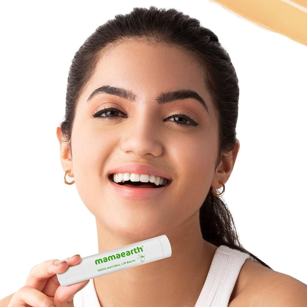 Mamaearth Nourishing 100% Natural Lip Balm with Vitamin E and Shea Butter for Soft Lips 4 G