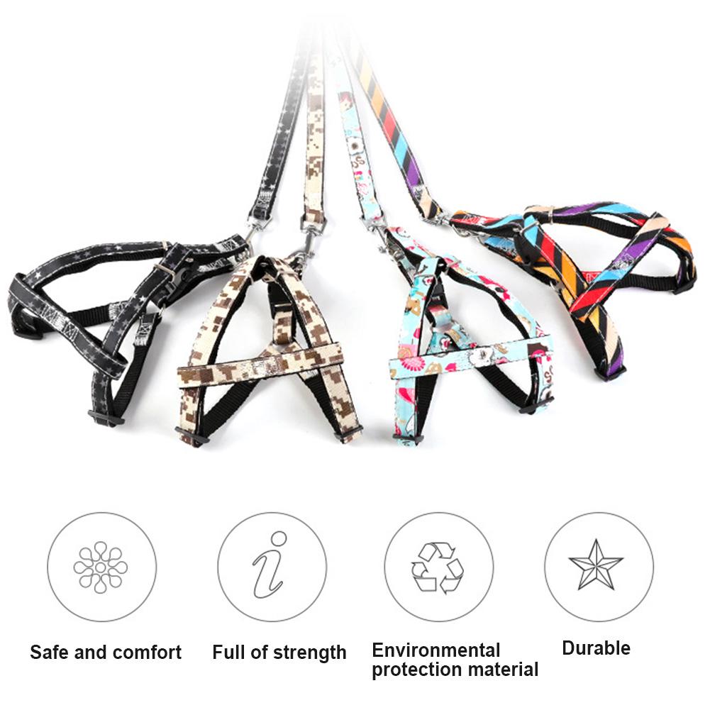 Adjustable Puppy Leash Pet Polyester Traction Cartoon Belt  Accessory