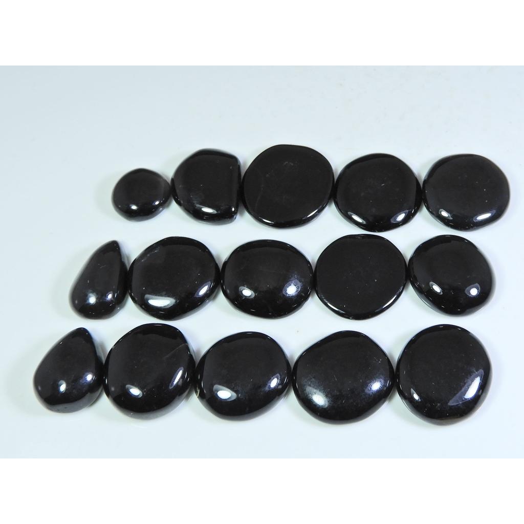 244Cts. Natural Onyx Agate Ring Size Round Cabochon Loose Gemstone 15Pcs Lot A-632