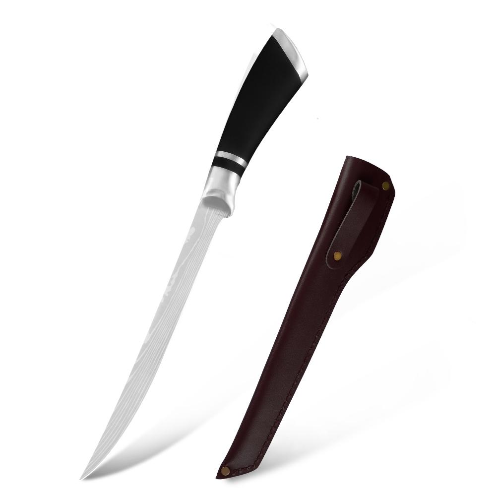 

Нержавеющая сталь 6 7 8 Кухня шеф-повар Рыба Филе нож шаблон Лезвие Кухня Открытый аксессуар легко носить с собой