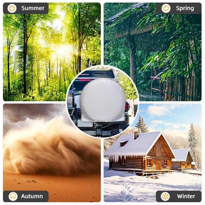 Trailer Tire Covers Waterproof Wheel Covers For Trailer Tires Automotive Wheel Protector For Sun Rain Snow Tyre Protection Car