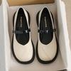 Mary Jane women's shoes 2025 new spring and autumn shallow mouth loafers round head soft sole non-slip flat bottom splicing single shoes women