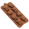Silikon-Schokoladenform für Wildtiere, 21x10x1cm, zum Herstellen von Schokoladenbonbons, Gelee-Eiswürfeln, Originalangebote