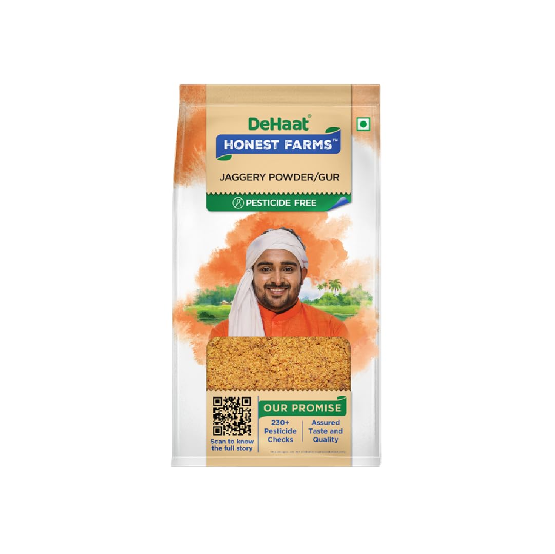 

DeHaat Honest Farms Pesticide Free Jaggery Powder (Gur) 400 GM