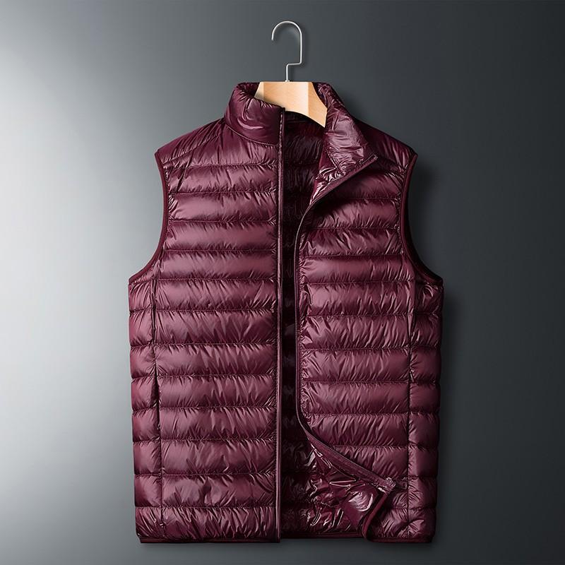 

New Autumn and Winter Men s Vest Down Jacket, Men s Thin Down Jacket, Green and Large Size Casual Men s Clothing S бордовый