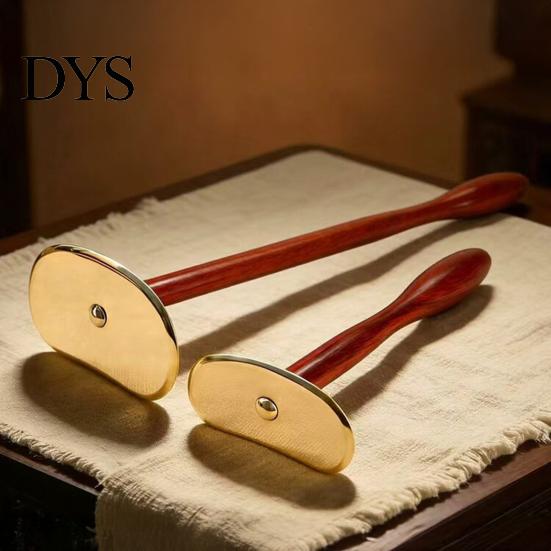 Professional Body Massage Tool Brass Gua Sha Scraper, Long Handle for Back Portable Self Care Equipment Neck, Meridian Relaxation Stick Care, Home Spa