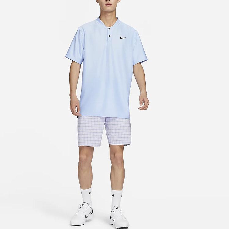 Nike Tour Solid Color Logo Quick-Dry Casual Short Sleeve T-Shirt Men Tops Light-Turquoise FJ7036-425