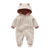 Unisex Winter Newborn Baby Hooded Rompers Thicken Warm Long Sleeve Jumpsuit Christmas Onesie Clothes