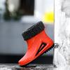 Mechanical wind and rain shoes men's summer waterproof and non-slip rain boots trendy medium tube thick-soled takeaway rider car wash