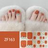 Waterproof Long Lasting ZF 3D Faux Rhinestone Stereo Pattern Full Cover Finished Toe Nail Stickers, Skin Brightening Toenail Decals