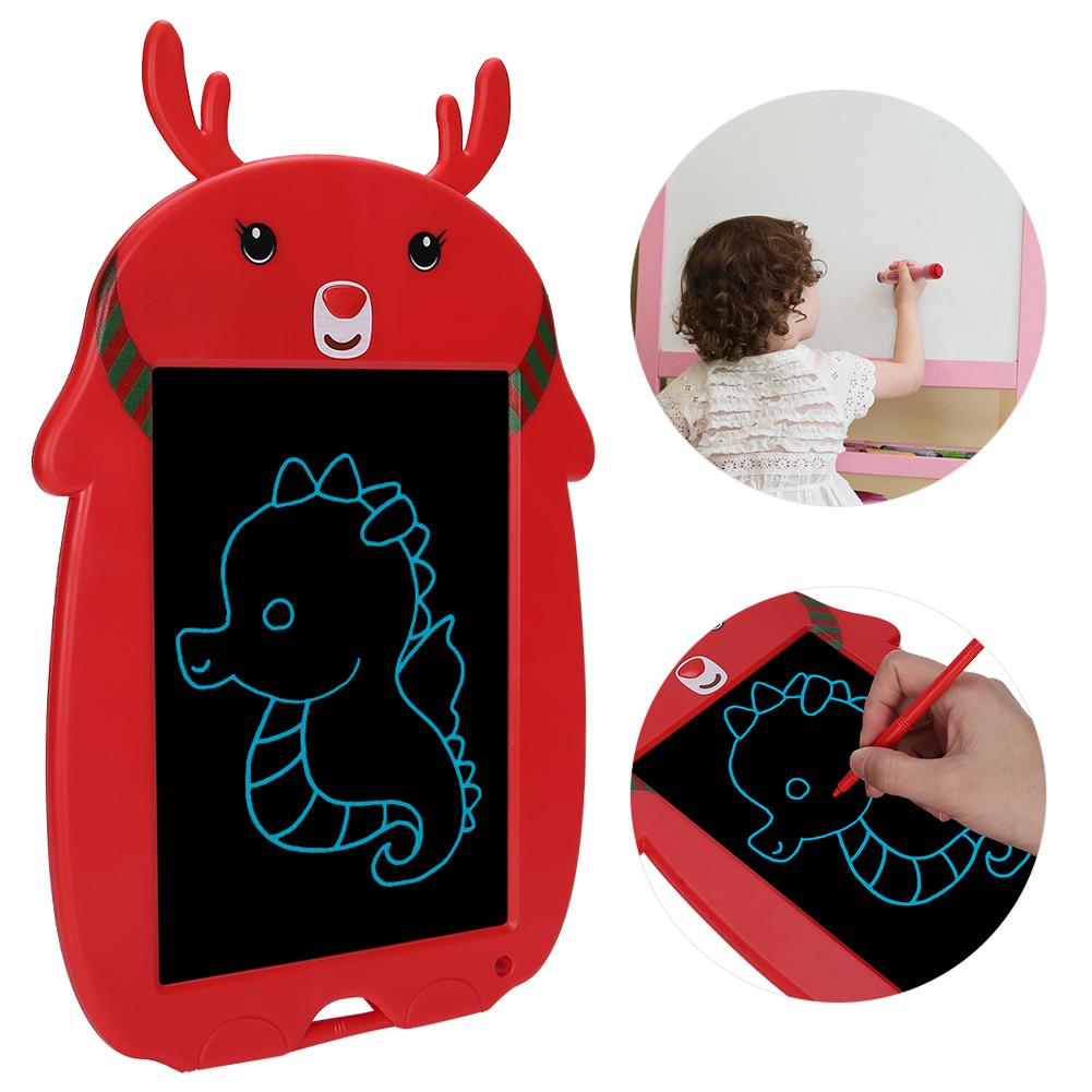 LCD Writing Tablet Christmas Deer Cartoon Red Children Electronic Drawing Graffiti Board