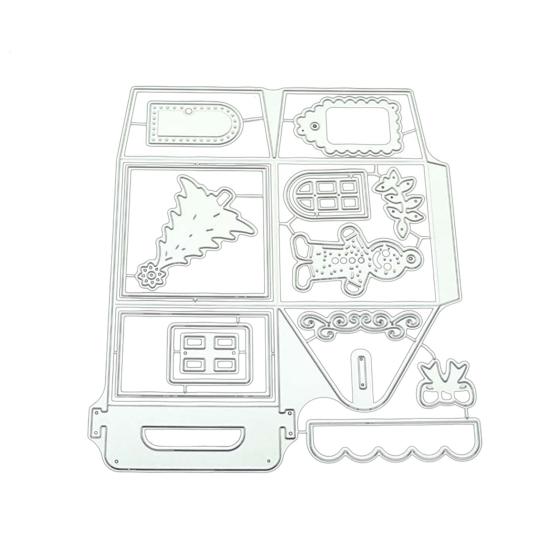 

Углеродистая сталь, Рождественский дом, дизайн, высечка, сделай сам, скрапбукинг, инструмент для тиснения бумаги, карты, ремесло для дома серебряный