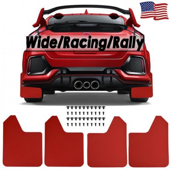 4 шт. Красные Универсальные Брызговики Грязезащитные Щитки Грязеуловители Брызговики с Креплениями US