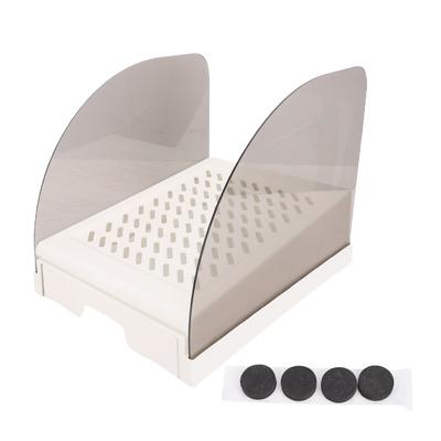 Cat Litter Ramp with Drawer Baffles Adjustable Height Elevated Litter Box Step Stool Anti Tracking Easy To Clean