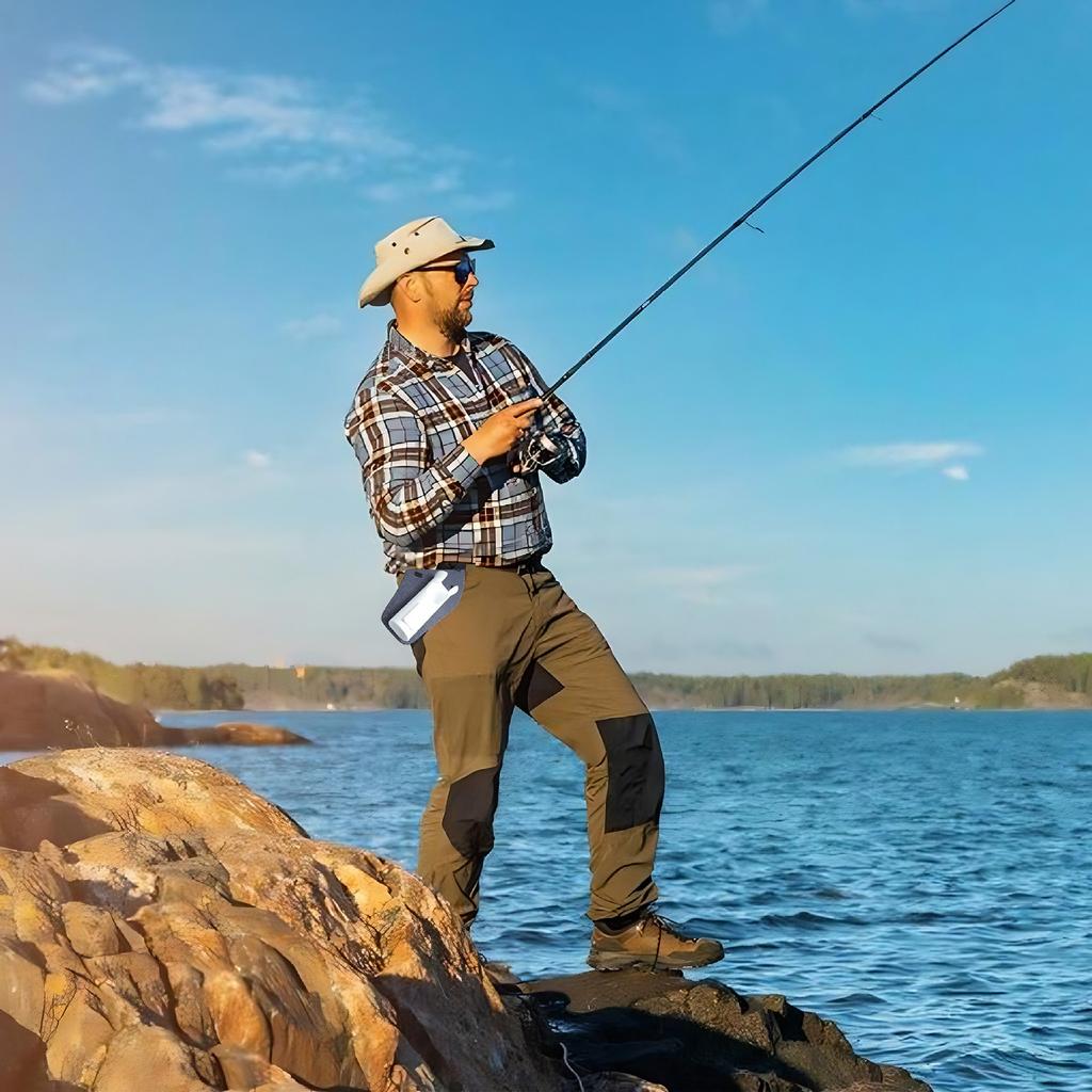 Slide-in Fishing Rod Hip Holster – Hands Free Rod Holder For Wading, Surf, Fly & Bank Fishing – Quick Draw Waist Belt Gear, Nylon