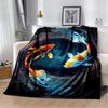 3D Underwater World Fish Fleece Blanket Sofa Sheet Flannel Warm and Soft Travel Thin