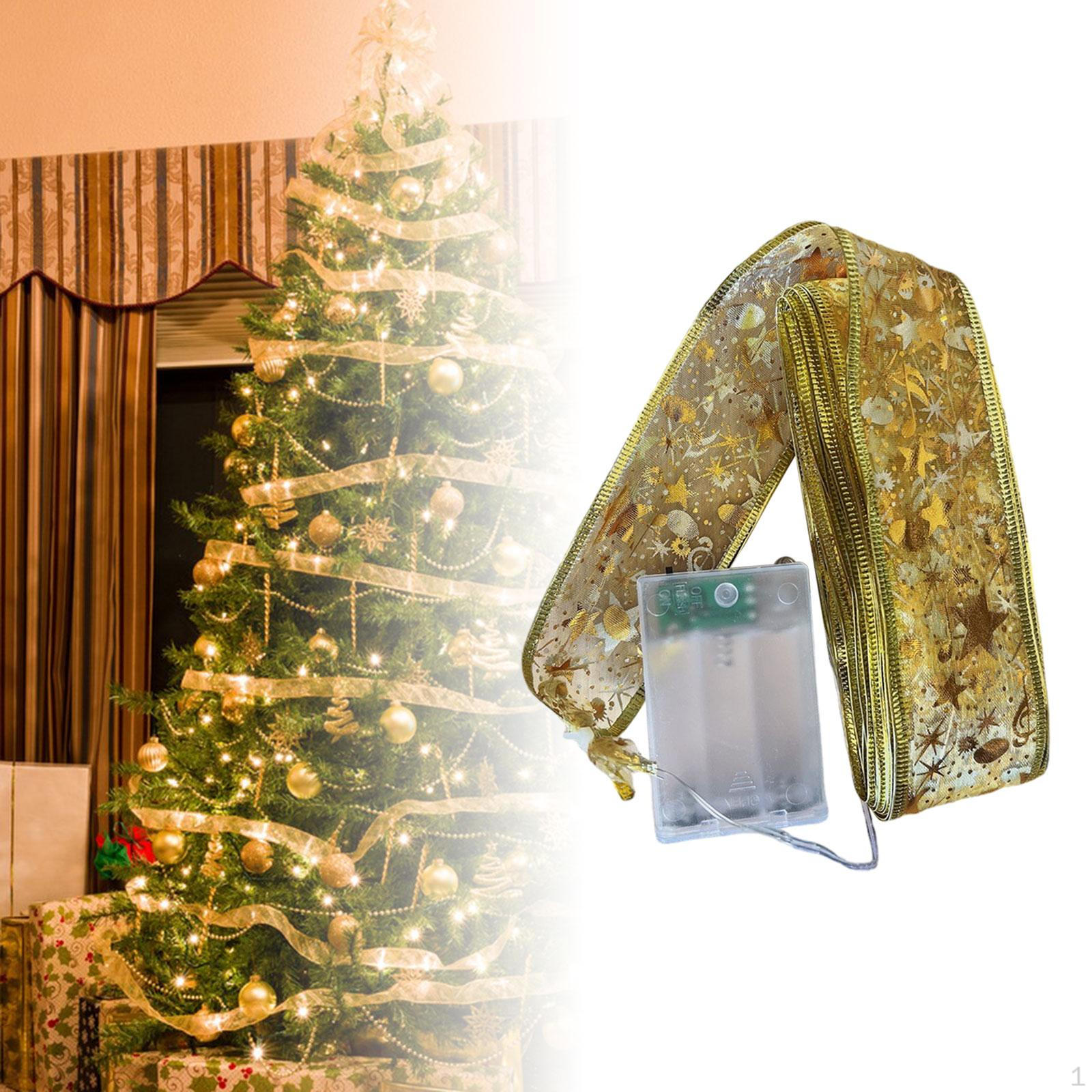 

Рождественская светящаяся лента, золотое украшение, елочная игрушка 4m