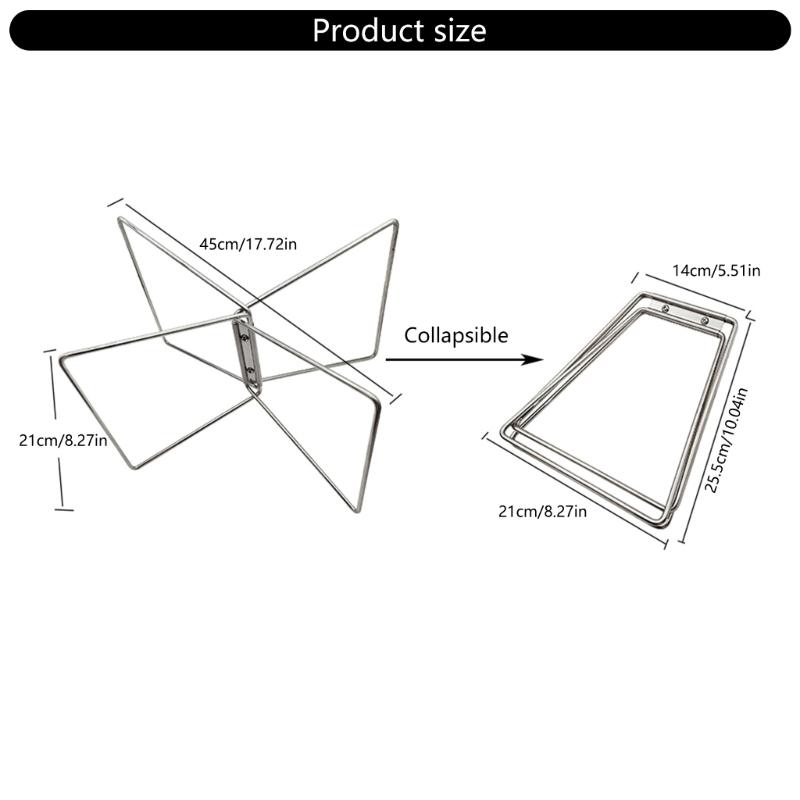 Camping Foldable Metal Stand Portable Metal Luggage Rack Ice Box Holder Coolers Stand for Outdoor Picnics Fishing