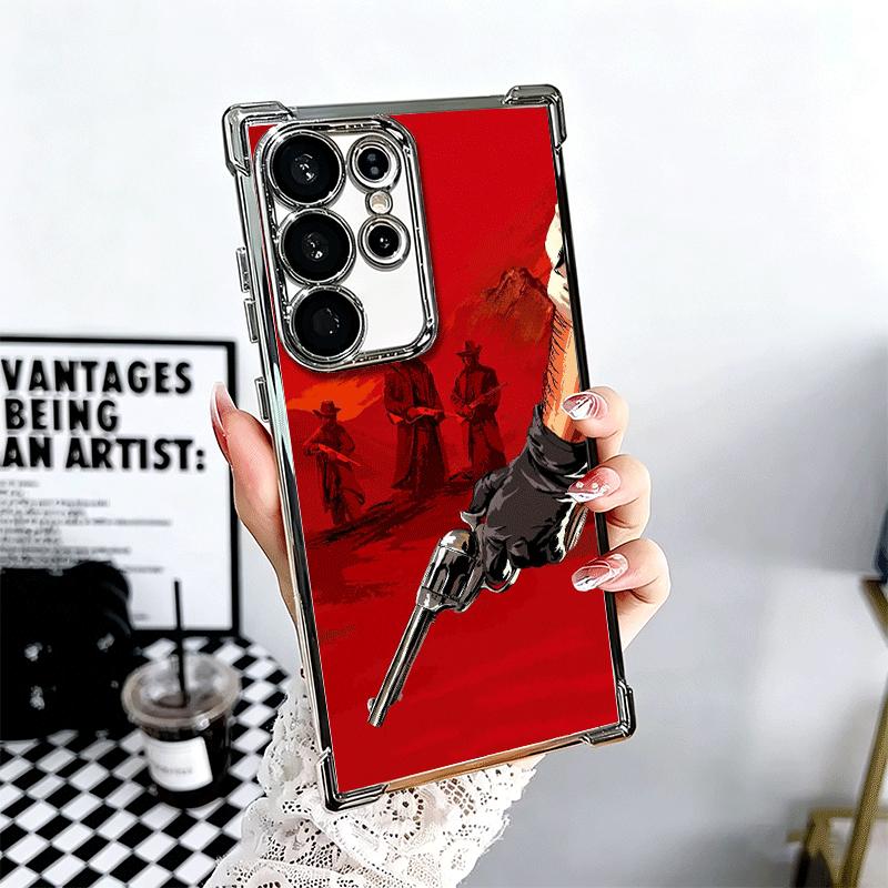 

Red Dead R-Redemption Soft Phone Case For Samsung Galaxy S26 Ultra S25 Edge S24 FE S23 Plus S22 S21 + S20 Plating Anti-Fall Fund Samsung S23 FE