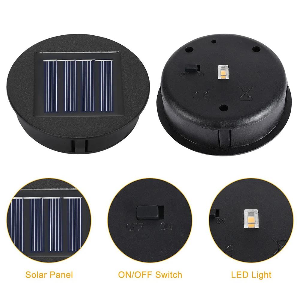 LED Solarleuchten Ersatz Tops Solar Panel mit Schalter Outdoor Hängende Laternen Teile Wasserdichte Gartenbeleuchtung Zubehör