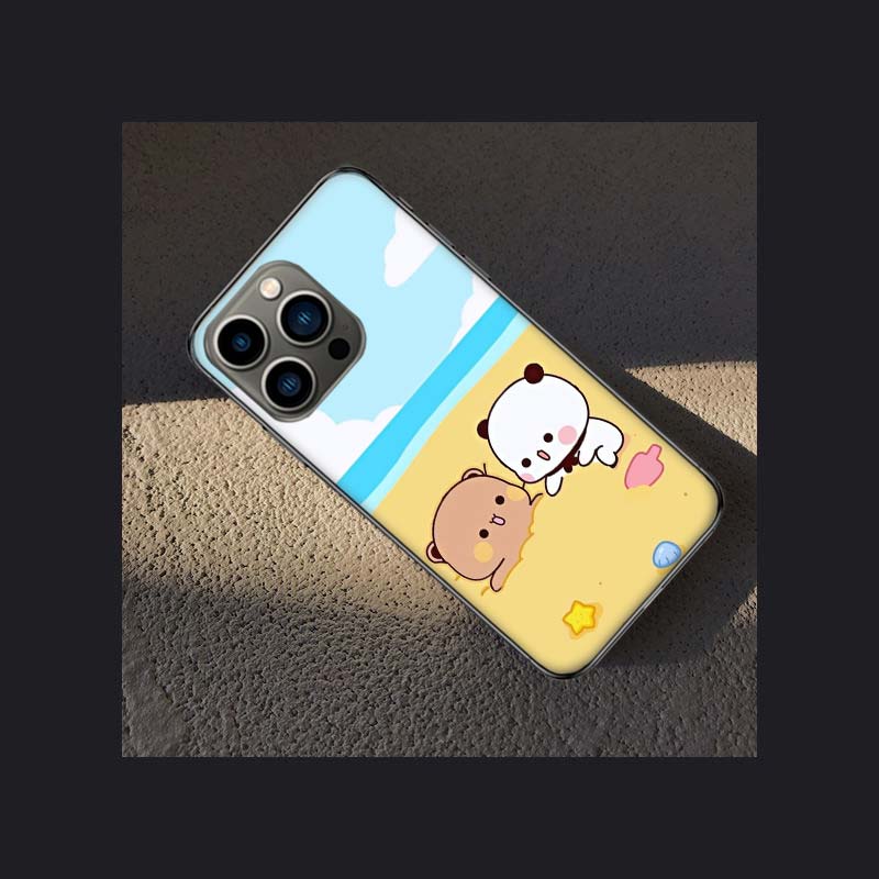 Custodia per Telefono BuBu DuDu Carina Per Iphone 16 15 Plus 13 12 Mini 17Air 16E 11 14 Pro 17 Pro Max Cover Guscio Coque Morbida Trasparente Capa Carina