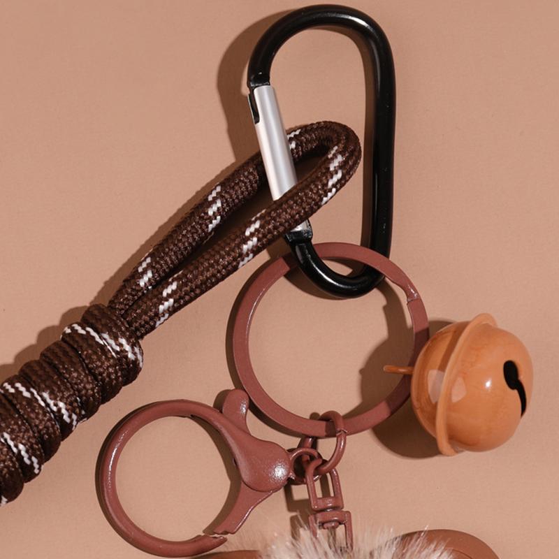 Kawaii Capybara Plush Keychain Cute Cartoon Doll Keyring Creative Woven Rope Key Holder Lovely Backpack Pendant Couple Gifts
