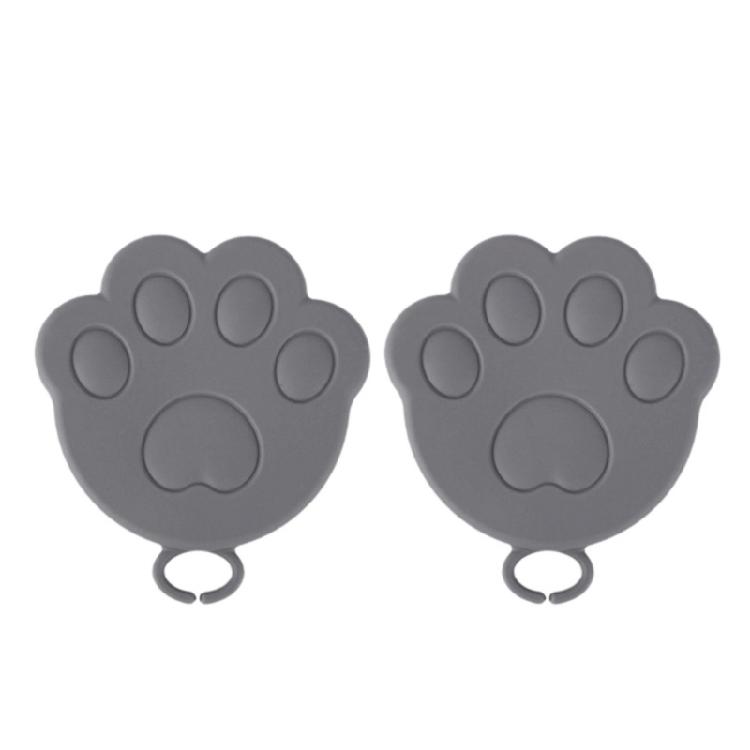 

2Pcs Silicone Seal Cover For Pet Food Cans Block Air And Odors Effectively Food Can Storage Lid for Spill Prevent сірий колір