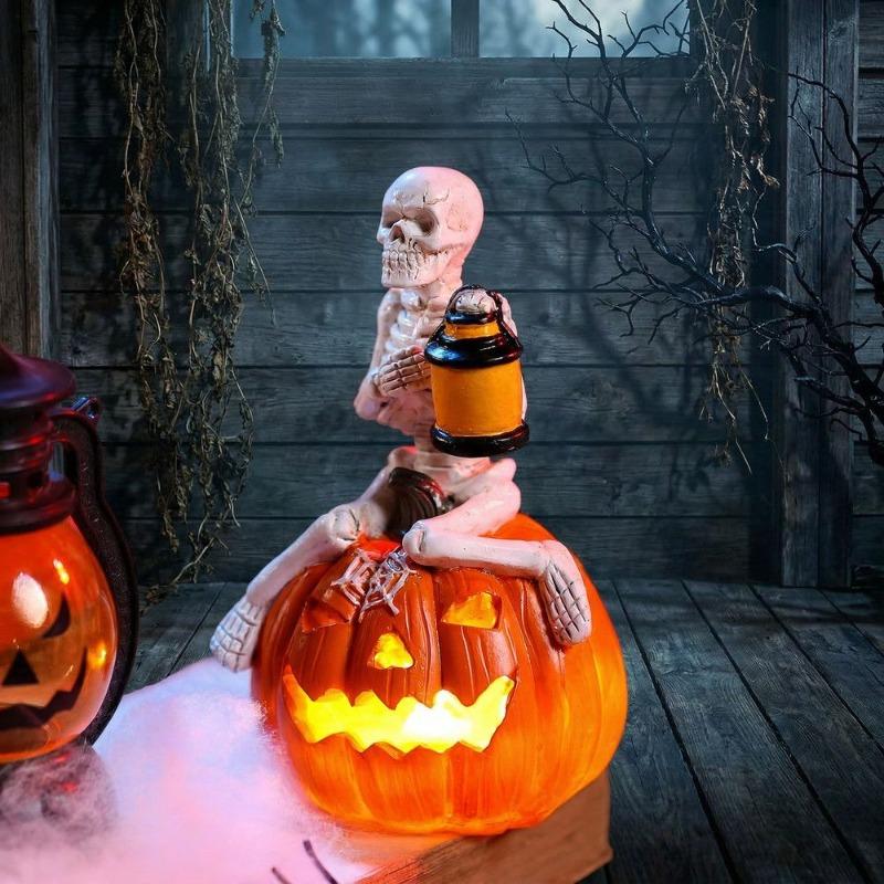 Halloween Skull Pumpkin Resin Decorative Piece