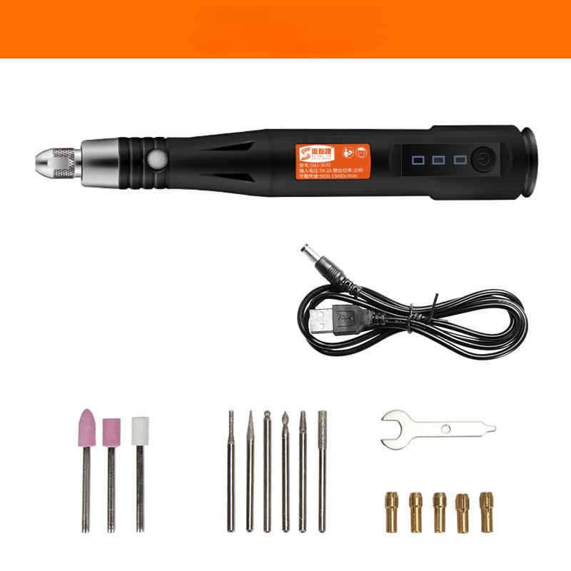 Mini mașină de slefuit electrică de mână Burghiu, stilou de gravat, mașină de lustruit cu 161 buc / 105 buc / 16 buc Accesorii pentru instrumente rotative Set bricolaj