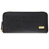 [Daniel & Douglas] Long Wallet, Round Zipper, Genuine Leather, Slim, Leather Wallet, Black, Men's