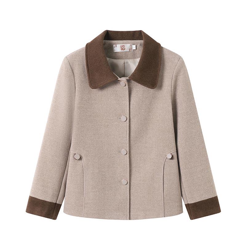 2026 Spring & Autumn Women's Wool Jacket for Ages 40-60: New Style, Lightweight, Perfect for Middle-Aged & Elderly Women.