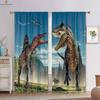 Window Curtains Animal Dinosaur Stereo Printing Bedroom Living Room Kitchen Children Decorative Made Of Polyester Great Decor