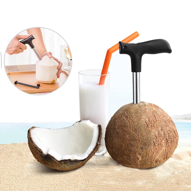 Stainless Steel Coconut Opener Opening Driller Cut Hole Tool Fruit Openers Tools Durable Knife Hole Tool Kitchen Accessories