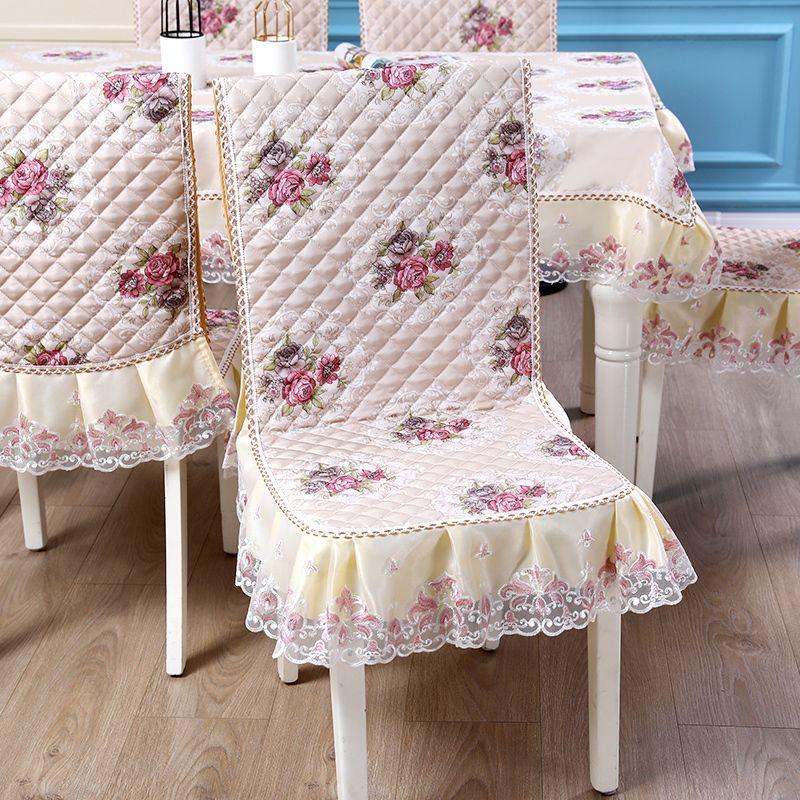 One-piece Dining Table and Chair Cover Dining Chair Cushion Chair Cover Set Household Chair Cushion Rectangular Round Coffee