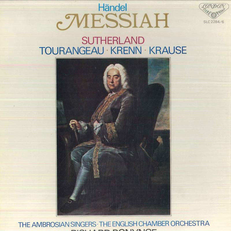 LP Record RICHARD BONYNGE, ENGLISH CHAMBER OR - Haendel Messiah SLC228486 LONDON 1972 Japan Classical Used
